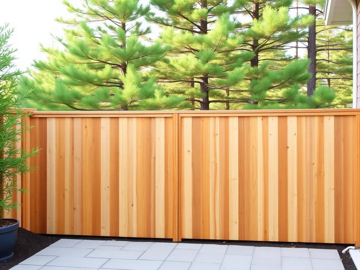 Privacy Fencing example on a Maine property